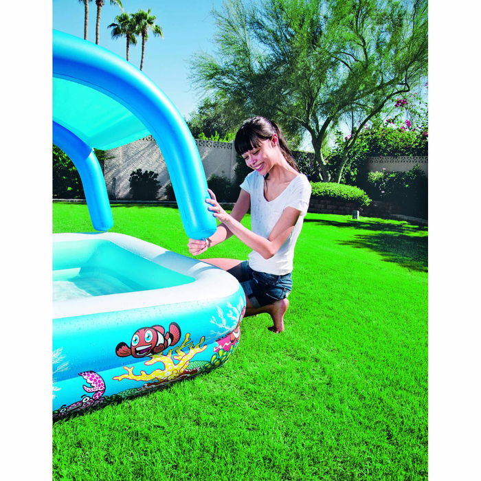 Bestway Piscina Hinchable Infantil Techo Desmontable 140x140x114 cm +2 Años Jardin 52192 Bestway Piscina Hinchable Infantil Techo Desmontable 140x140x114 cm +2 Años Jardin 52192