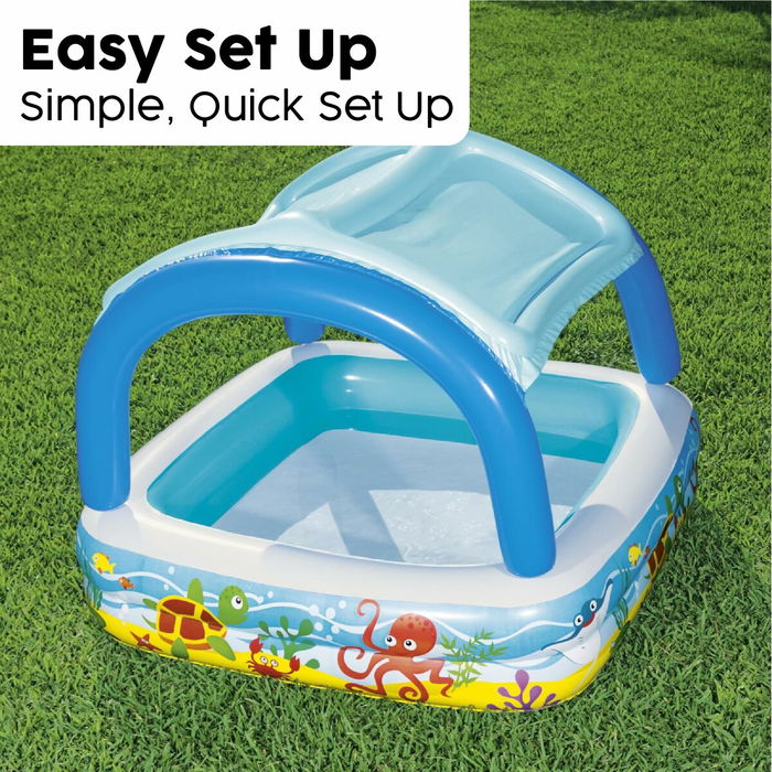 Bestway Piscina Hinchable Infantil Techo Desmontable 140x140x114 cm +2 Años Jardin 52192 Bestway Piscina Hinchable Infantil Techo Desmontable 140x140x114 cm +2 Años Jardin 52192