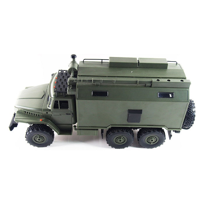 AMEWI RC Auto Camión Ural B36 Verde 1:16, Vehículo Todo Terreno 6WD, Escala 1:16, Con Batería LiPo 500mAh y Mando de 2.4 GHz, 420 mm - Ural Truck B36