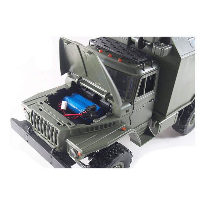 AMEWI RC Auto Camión Ural B36 Verde 1:16, Vehículo Todo Terreno 6WD, Escala 1:16, Con Batería LiPo 500mAh y Mando de 2.4 GHz, 420 mm - Ural Truck B36