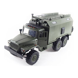 AMEWI RC Auto Camión Ural B36 Verde 1:16, Vehículo Todo Terreno 6WD, Escala 1:16, Con Batería LiPo 500mAh y Mando de 2.4 GHz, 420 mm - Ural Truck B36