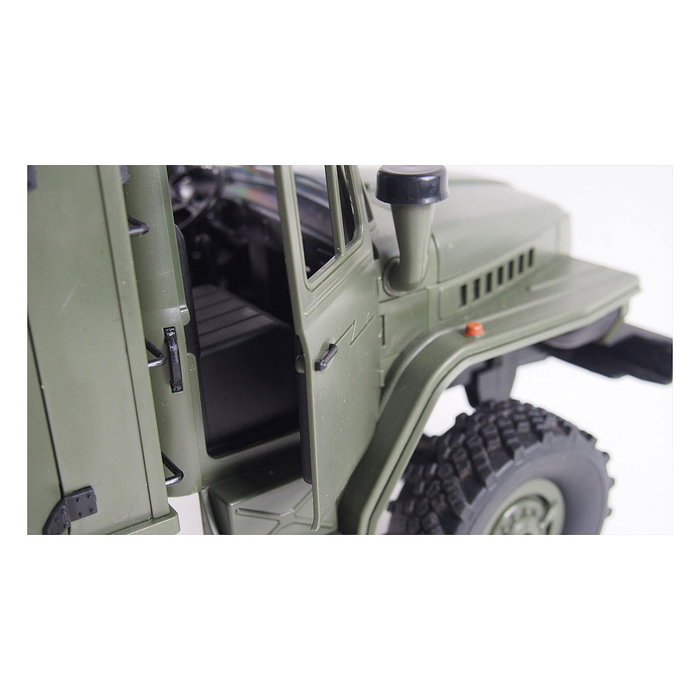 AMEWI RC Auto Camión Ural B36 Verde 1:16, Vehículo Todo Terreno 6WD, Escala 1:16, Con Batería LiPo 500mAh y Mando de 2.4 GHz, 420 mm - Ural Truck B36