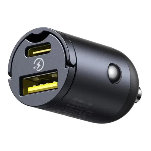 Baseus Tiny Star Cargador de Coche Mini 30W USB-C Negro Cósmico