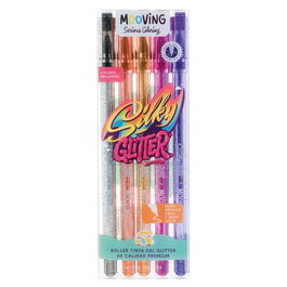 Roller Gel Mooving 0,8Mm Colores Glitter Bolsa De 5