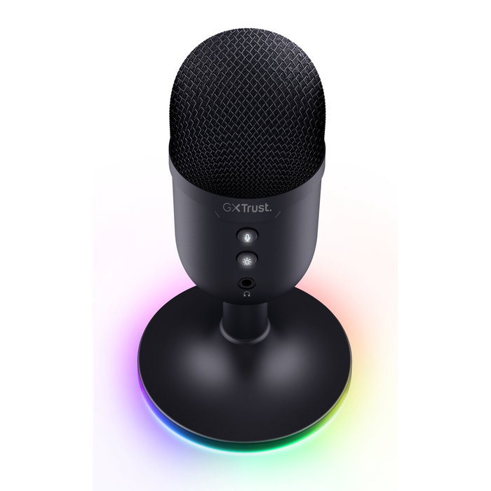 Trust GXT 234P Yunix Micrófono de superficie para mesa Negro con RGB Trust GXT 234P Yunix Micrófono de superficie para mesa Negro con RGB