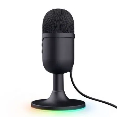 Trust Gaming Micrófono GXT 234 Yunix USB Negro para Gaming y Streaming, Conexión USB Universal, Sonido Cardioide Nítido con Iluminación RGB