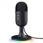 Trust Gaming Micrófono GXT 234 Yunix USB Negro para Gaming y Streaming, Conexión USB Universal, Sonido Cardioide Nítido con Iluminación RGB