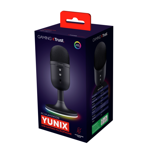 Trust GXT 234 Yunix Micrófono de Superficie para Mesa Negro