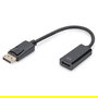 Digitus Adaptador/convertidor DisplayPort a HDMI, DA-70836, 0.15m, Macho a Hembra, Negro, DisplayPort 1.1a