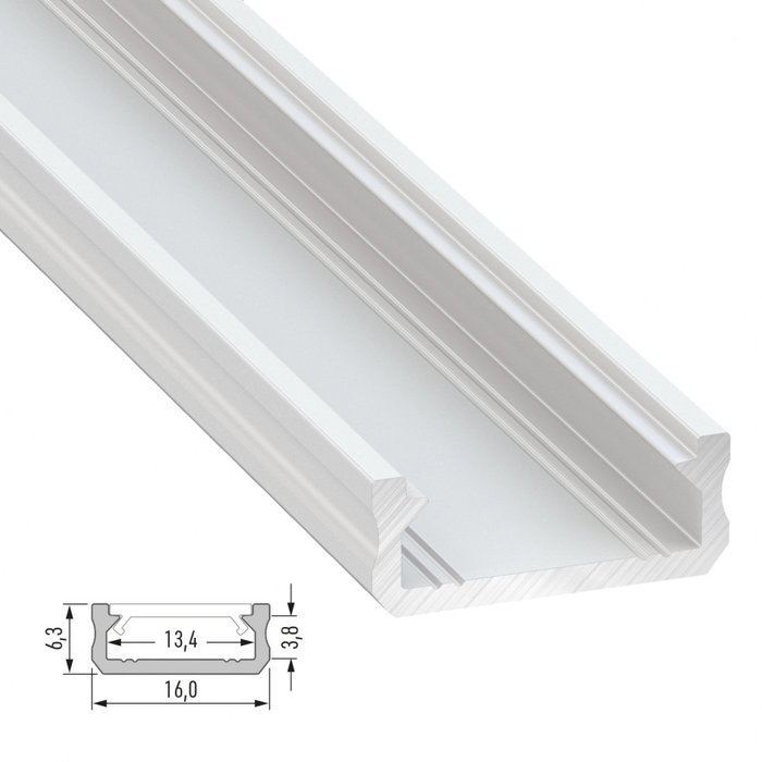Perfil Aluminio Tipo D 2,02M