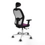 PIQUERAS Y CRESPO Silla de oficina Jorquera con mecanismo Sincro/Traslack, Morado y Blanco