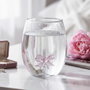 Home Deco Factory Vaso Vidrio Figura Secret Glass 400 ml Corazón Lazo Labios Borosilicatado