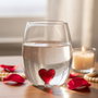 Home Deco Factory Vaso Vidrio Figura Secret Glass 400 ml Corazón Lazo Labios Borosilicatado