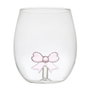 Home Deco Factory Vaso Vidrio Figura Secret Glass 400 ml Corazón Lazo Labios Borosilicatado