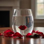 Home Deco Factory Vaso Vidrio Figura Secret Glass 400 ml Corazón Lazo Labios Borosilicatado