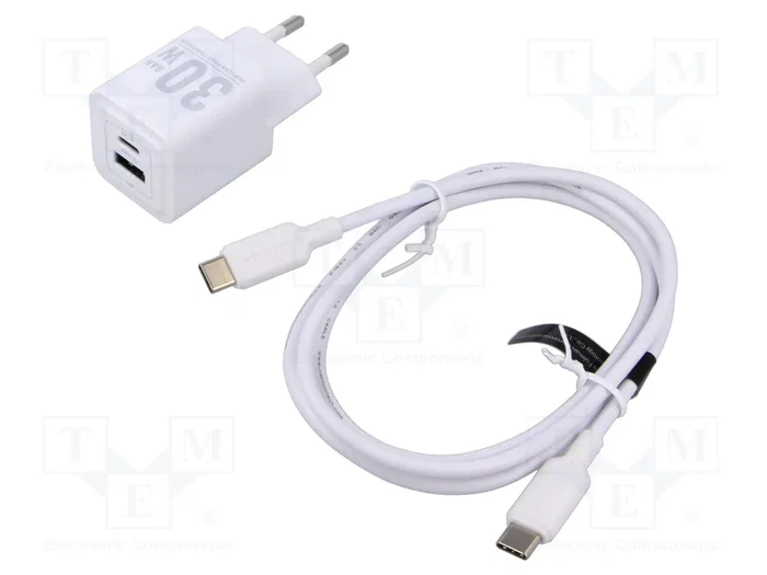 Vention Cargador de Pared GaN 30W con 2 Puertos USB y Cable USB-C Vention Cargador de Pared GaN 30W con 2 Puertos USB y Cable USB-C