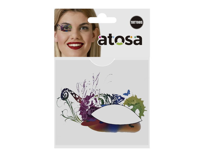 Atosa Tatuaje Multicolor para Ojos con Diseño Abstracto y Fantástico Atosa Tatuaje Multicolor para Ojos con Diseño Abstracto y Fantástico