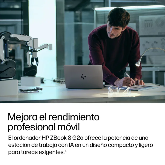 HP ZBook 8 AI Workstation, 16 pulg, 32 GB RAM, 1 TB SSD, Plata HP ZBook 8 AI Workstation, 16 pulg, 32 GB RAM, 1 TB SSD, Plata