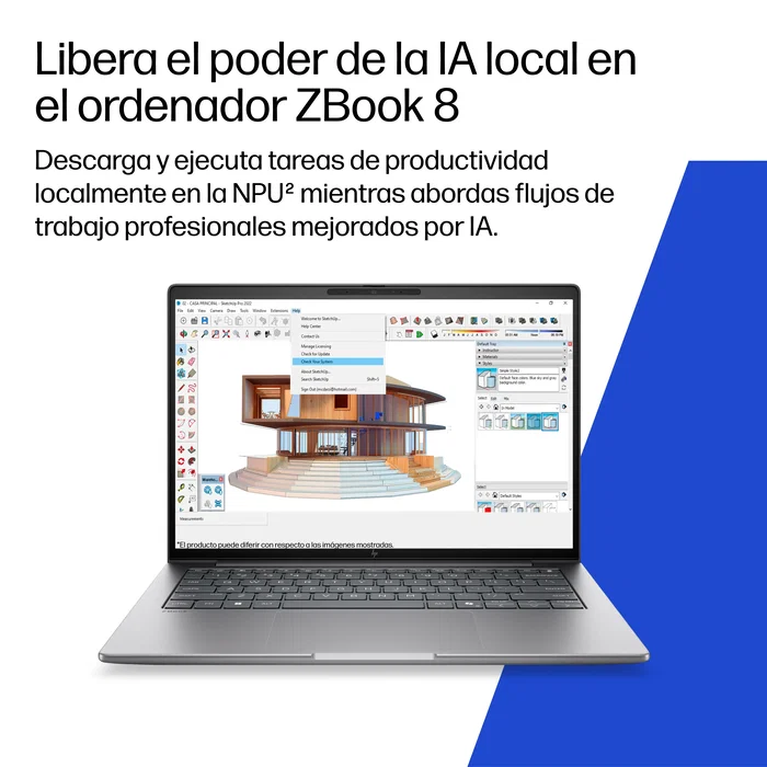 HP ZBook 8 AI Workstation, 16 pulg, 32 GB RAM, 1 TB SSD, Plata HP ZBook 8 AI Workstation, 16 pulg, 32 GB RAM, 1 TB SSD, Plata