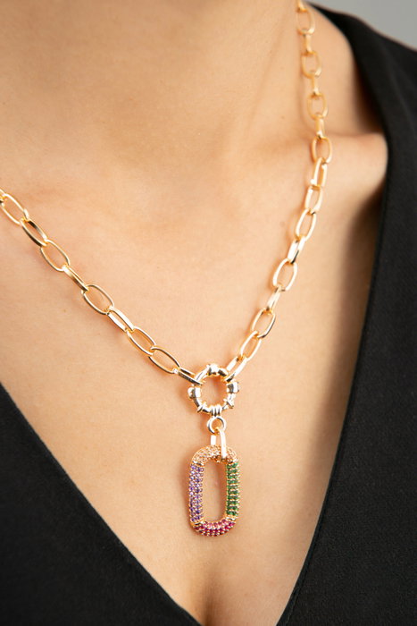 Heliophilia Silver CK9313 Collar de Metal Dorado con Revestimiento de Laca Resistente al Deslustre y Hipoalergénico 44 cm