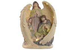 DKD Home Decor Nacimiento LED Resina Multicolor 25x16x31 cm