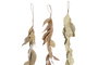 DKD Home Decor Guirnalda Natural Metal 110x9x5 Hojas Surtido de 3 Colores