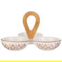 Home Deco Factory Plato Bol 3 Departamentos Con Asa Mirage Ideal Aperitivos