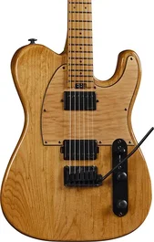 EKO Guitarra Eléctrica Tero 601 Lignum - Natural, Cuerpo de Aliso Macizo, Mástil de Arce Tostado, 2 Humbuckers, Acabado Brillante