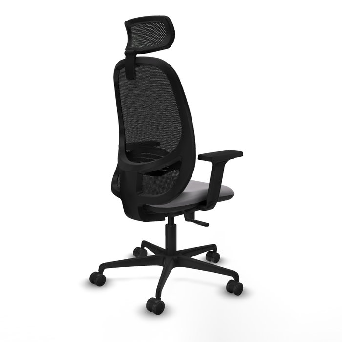 PIQUERAS Y CRESPO Silla de oficina Cilanco con mecanismo Sincro, Gris y Negro