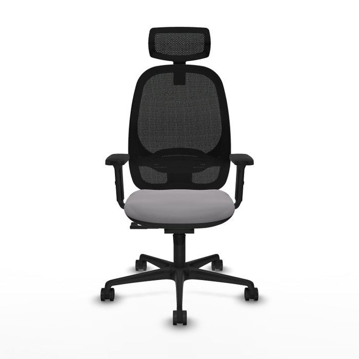 PIQUERAS Y CRESPO Silla de oficina Cilanco con mecanismo Sincro, Gris y Negro
