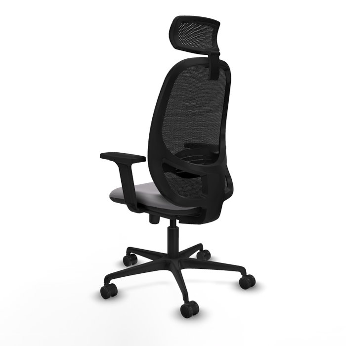 PIQUERAS Y CRESPO Silla de oficina Cilanco con mecanismo Sincro, Gris y Negro