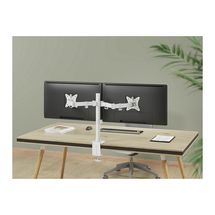 Equip Soporte articulado para escritorio de dos monitores 17-32 pulgadas Blanco Equip Soporte articulado para escritorio de dos monitores 17-32 pulgadas Blanco