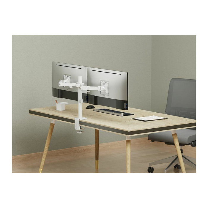 Equip Soporte articulado para escritorio de dos monitores 17-32 pulgadas Blanco Equip Soporte articulado para escritorio de dos monitores 17-32 pulgadas Blanco