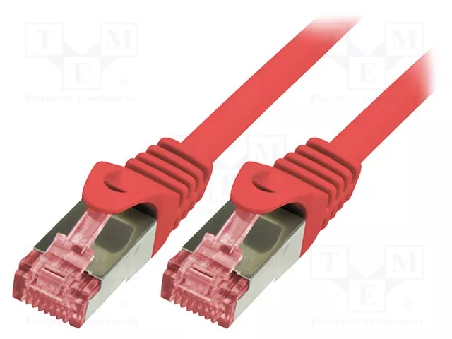 LogiLink Cable de parcheo CAT6 S/FTP de 1,0 m rojo LogiLink Cable de parcheo CAT6 S/FTP de 1,0 m rojo