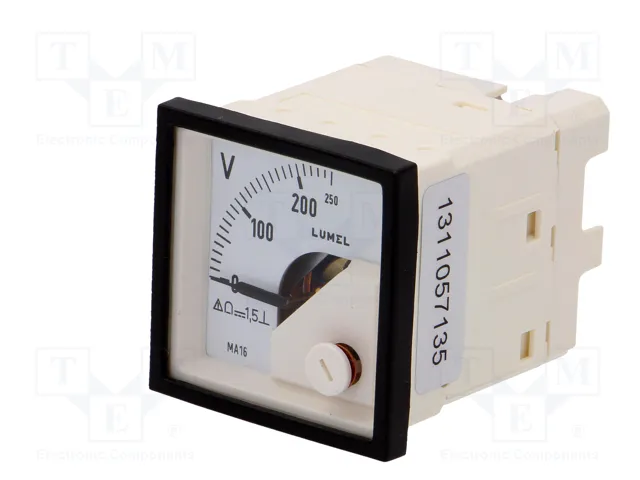 LUMEL Voltímetro Analógico para Panel MA16 0-250V DC 48x48mm