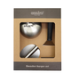 DKD Home Decor Set de 3 Utensilios para Hamburguesa INOX ACACIA 26