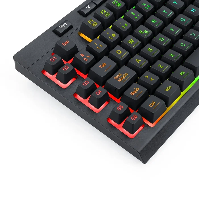 Redragon K512RGB-SPS Teclado Gaming Membrana RGB con Reposamuñecas Negro