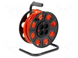 JONEX Prolongador de alimentación H05VV-F 3G1,5mm2 30m Naranja