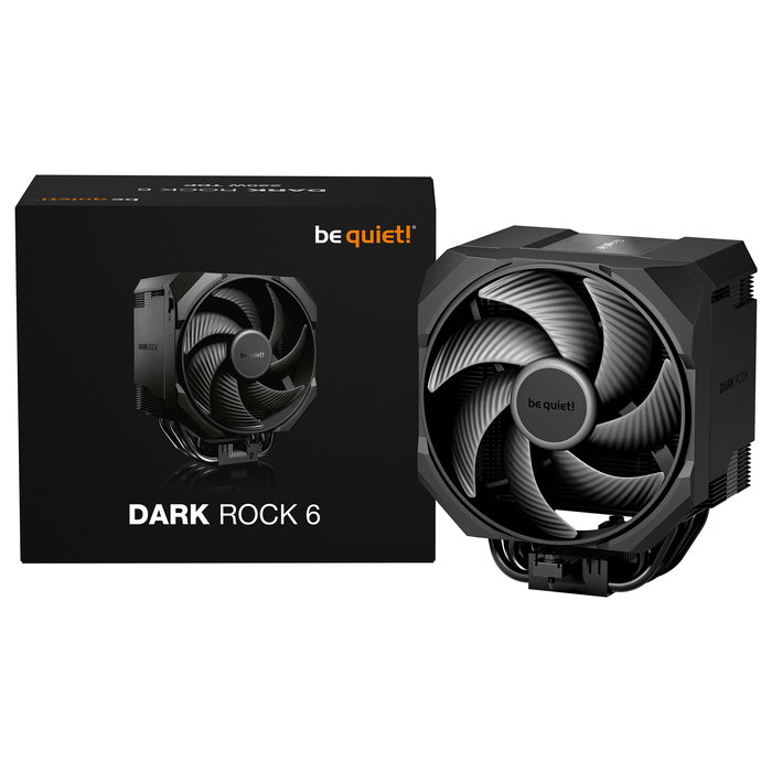 be quiet! Dark Rock 6 Refrigerador de aire CPU para AMD AM5, AM4 e Intel LGA 1851/1700/1200/1151/1155/1150, 220W TDP, Negro be quiet! Dark Rock 6 Refrigerador de aire CPU para AMD AM5, AM4 e Intel LGA 1851/1700/1200/1151/1155/1150, 220W TDP, Negro