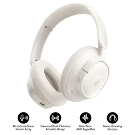 Baseus Bass BH1 NC Auriculares Inalámbricos con Cancelación de Ruido, Blanco