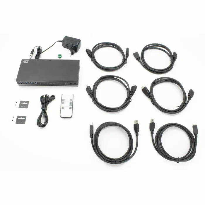 ACT AC7914 Interruptor KVM de 2 Puertos con Dual HDMI 4K@60Hz y USB 3.2 Gen1 ACT AC7914 Interruptor KVM de 2 Puertos con Dual HDMI 4K@60Hz y USB 3.2 Gen1