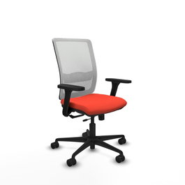 PIQUERAS Y CRESPO Silla de oficina Haches Naranja oscuro y Blanco