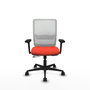 PIQUERAS Y CRESPO Silla de oficina Haches Naranja oscuro y Blanco