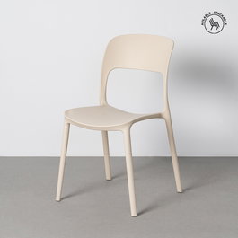 Silla Apilable Crema Pp Contract 58 X 41 X 82 cm (Set de 2)
