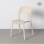 Silla Apilable Crema Pp Contract 58 X 41 X 82 cm (Set de 2)