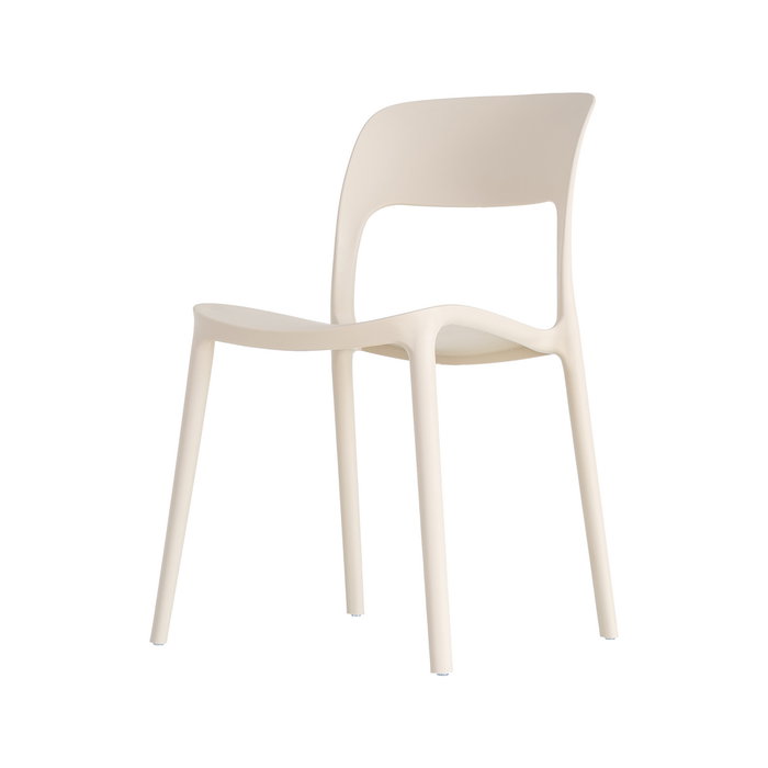 Silla Apilable Crema Pp Contract 58 X 41 X 82 cm (Set de 2)