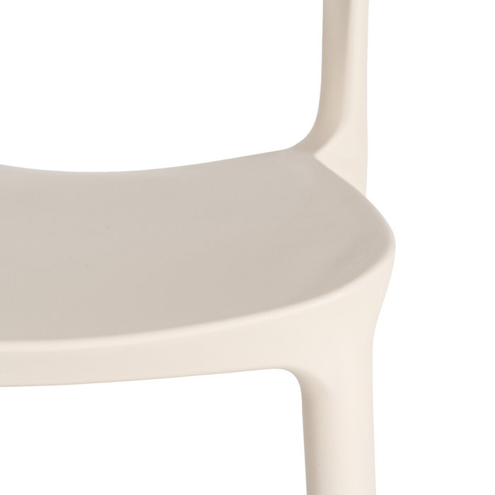 Silla Apilable Crema Pp Contract 58 X 41 X 82 cm (Set de 2)