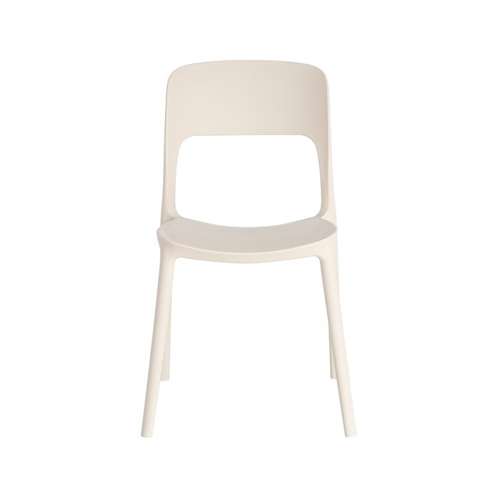 Silla Apilable Crema Pp Contract 58 X 41 X 82 cm (Set de 2)