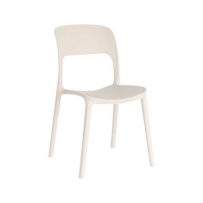 Silla Apilable Crema Pp Contract 58 X 41 X 82 cm (Set de 2)