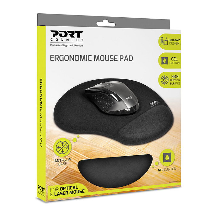 PORT Designs 900717 Mousepad Ergonómico Gel Negro PORT Designs 900717 Mousepad Ergonómico Gel Negro
